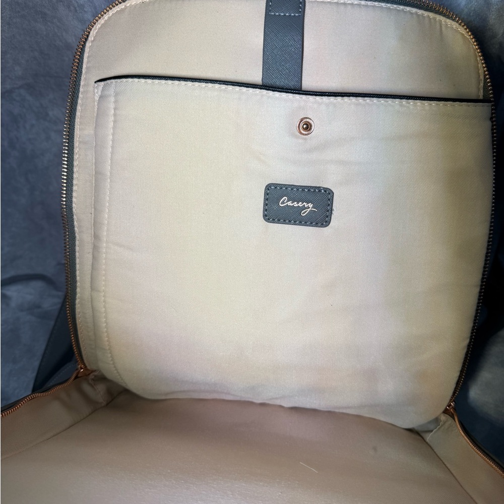 Casey Leather Gray Backpack - Picture 8 of 10